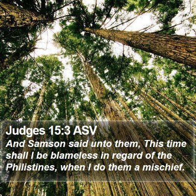 Judges 15:3 ASV Bible Verse Image