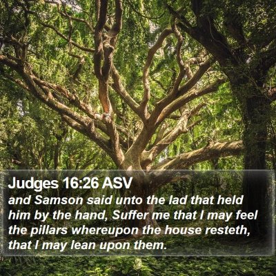 Judges 16:26 ASV Bible Verse Image
