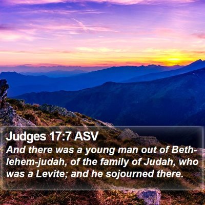 Judges 17:7 ASV Bible Verse Image