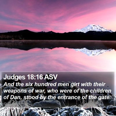 Judges 18:16 ASV Bible Verse Image