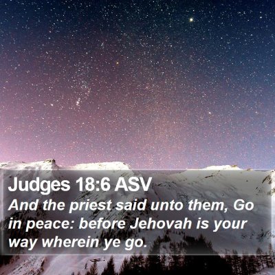 Judges 18:6 ASV Bible Verse Image