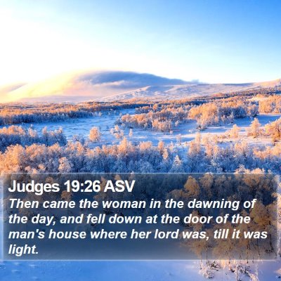 Judges 19:26 ASV Bible Verse Image