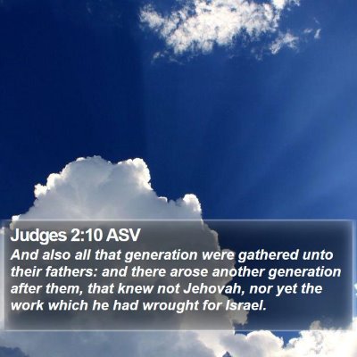 Judges 2:10 ASV Bible Verse Image