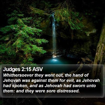 Judges 2:15 ASV Bible Verse Image