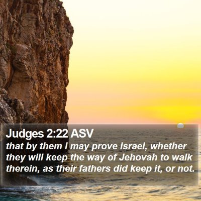 Judges 2:22 ASV Bible Verse Image