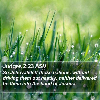 Judges 2:23 ASV Bible Verse Image