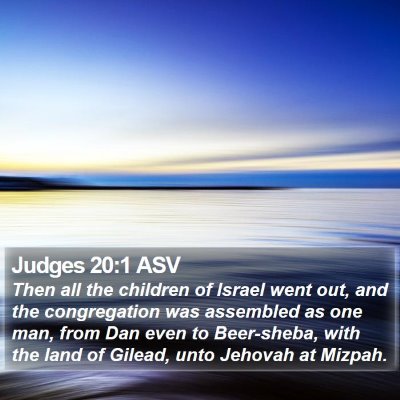 Judges 20:1 ASV Bible Verse Image