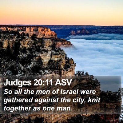 Judges 20:11 ASV Bible Verse Image