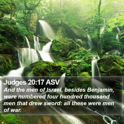Judges 20:17 ASV Bible Verse Image