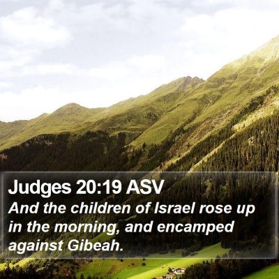 Judges 20:19 ASV Bible Verse Image