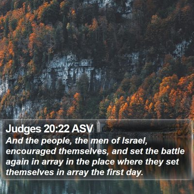 Judges 20:22 ASV Bible Verse Image