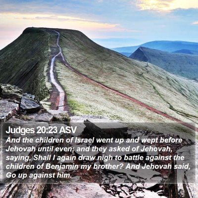 Judges 20:23 ASV Bible Verse Image