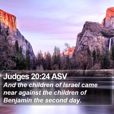Judges 20:24 ASV Bible Verse Image