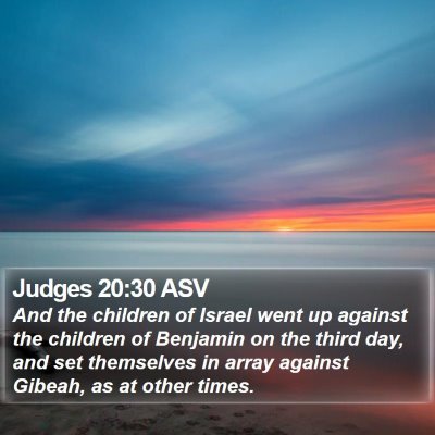 Judges 20:30 ASV Bible Verse Image