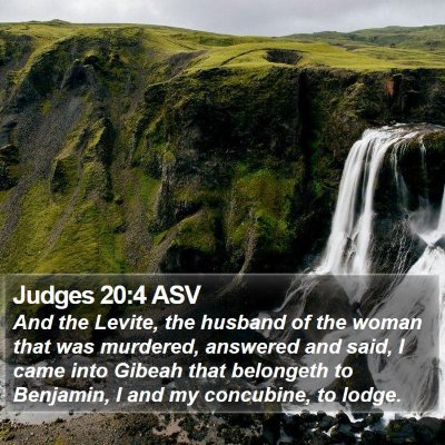 Judges 20:4 ASV Bible Verse Image