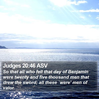 Judges 20:46 ASV Bible Verse Image