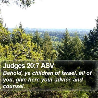 Judges 20:7 ASV Bible Verse Image