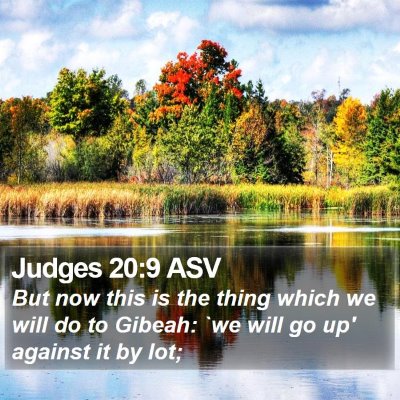 Judges 20:9 ASV Bible Verse Image