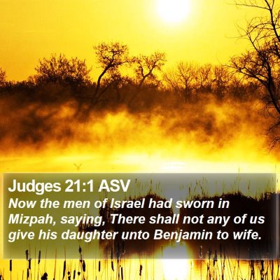 Judges 21:1 ASV Bible Verse Image
