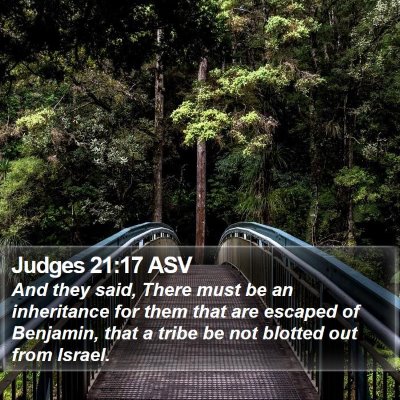 Judges 21:17 ASV Bible Verse Image