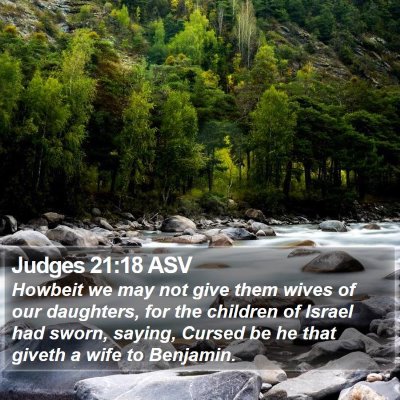 Judges 21:18 ASV Bible Verse Image