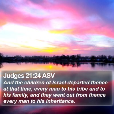 Judges 21:24 ASV Bible Verse Image