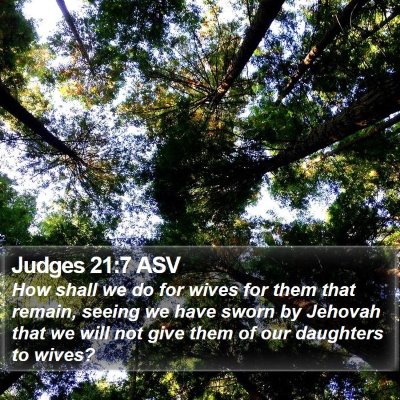 Judges 21:7 ASV Bible Verse Image