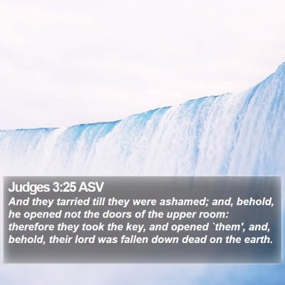 Judges 3:25 ASV Bible Verse Image