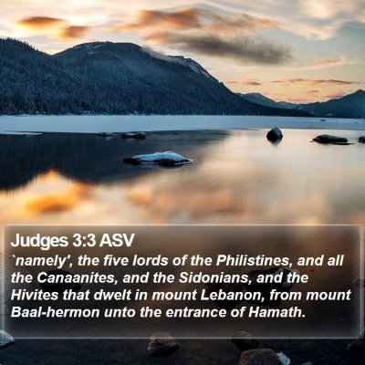 Judges 3:3 ASV Bible Verse Image
