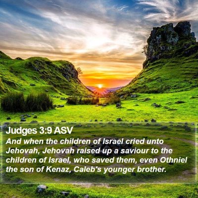 Judges 3:9 ASV Bible Verse Image
