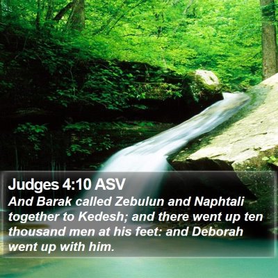 Judges 4:10 ASV Bible Verse Image