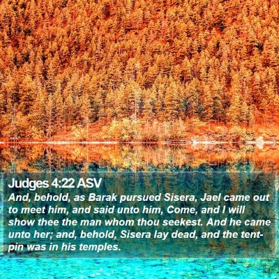 Judges 4:22 ASV Bible Verse Image