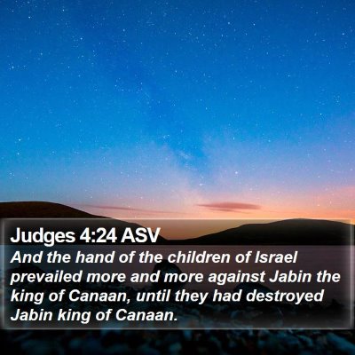 Judges 4:24 ASV Bible Verse Image
