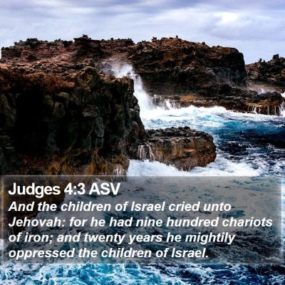 Judges 4:3 ASV Bible Verse Image