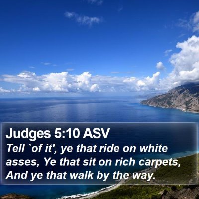 Judges 5:10 ASV Bible Verse Image