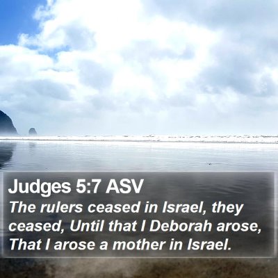 Judges 5:7 ASV Bible Verse Image