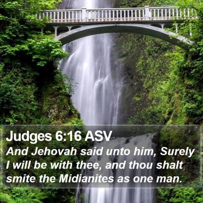 Judges 6:16 ASV Bible Verse Image