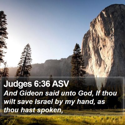 Judges 6:36 ASV Bible Verse Image