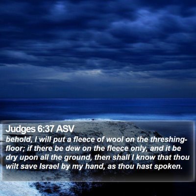 Judges 6:37 ASV Bible Verse Image