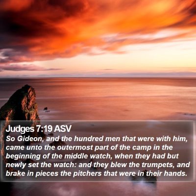 Judges 7:19 ASV Bible Verse Image