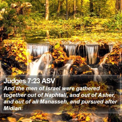 Judges 7:23 ASV Bible Verse Image