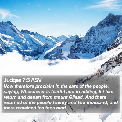 Judges 7:3 ASV Bible Verse Image