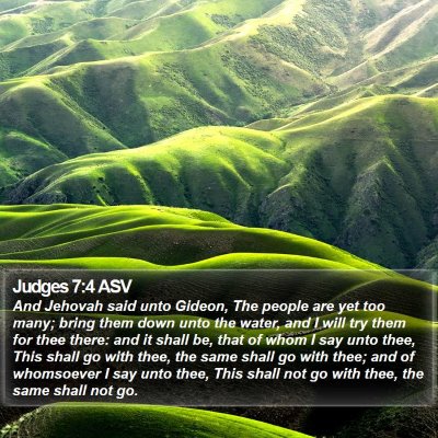 Judges 7:4 ASV Bible Verse Image
