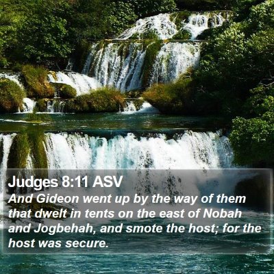 Judges 8:11 ASV Bible Verse Image