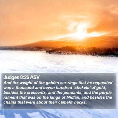 Judges 8:26 ASV Bible Verse Image