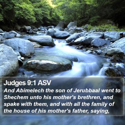 Judges 9:1 ASV Bible Verse Image
