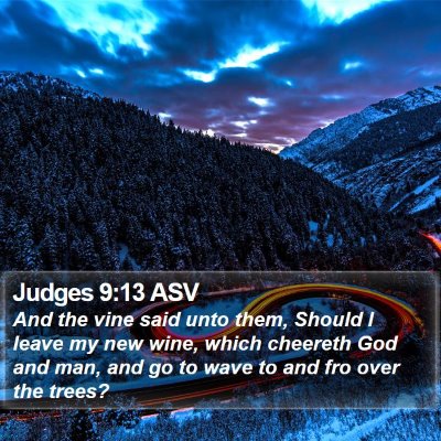 Judges 9:13 ASV Bible Verse Image