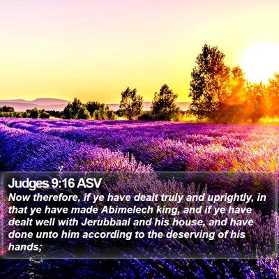 Judges 9:16 ASV Bible Verse Image