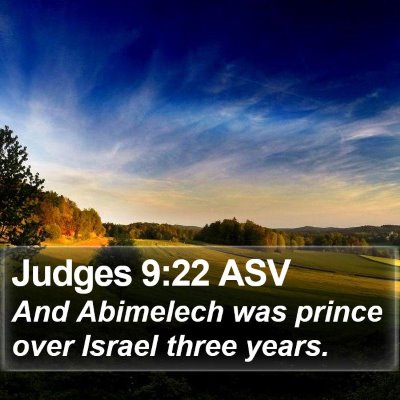 Judges 9:22 ASV Bible Verse Image