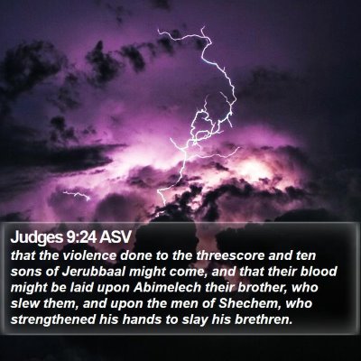 Judges 9:24 ASV Bible Verse Image